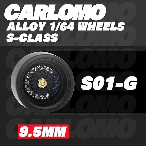  Phụ kiện độ bánh cho xe mô hình Carlomo Wheels S-Class kích thước 9,5mm bằng kim loại tỉ lệ 1:64 Carlomo S0 