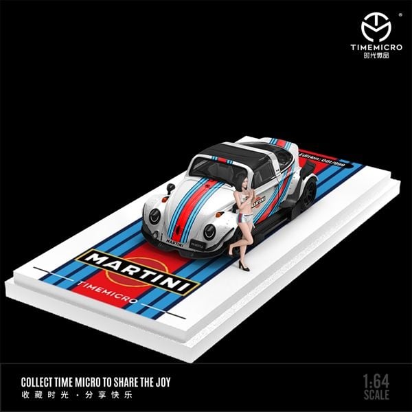  Mô hình xe Volkswagen Beetle Martini tỉ lệ 1:64 Timemicro TM646231 