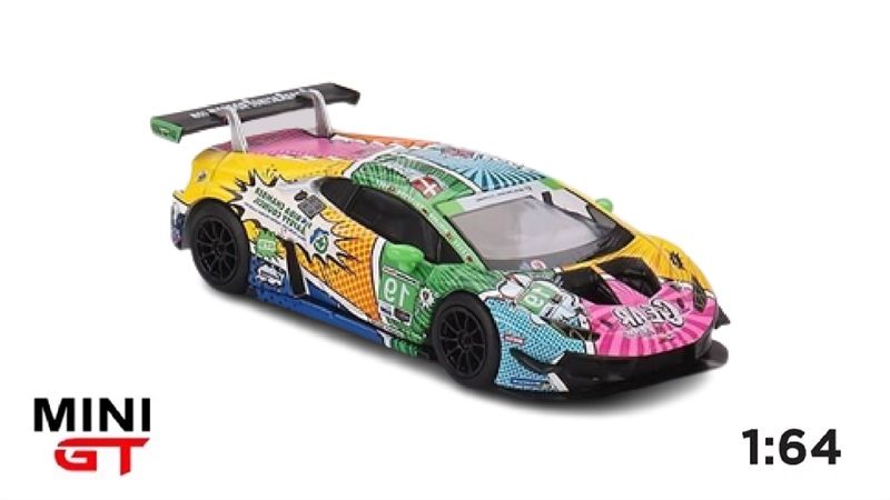  Mô hình xe Lamborghini Huracán GT3 EVO #19 GEAR Racing 2020 IMSA Daytona 24 Hrs tỉ lệ 1:64 MiniGT 