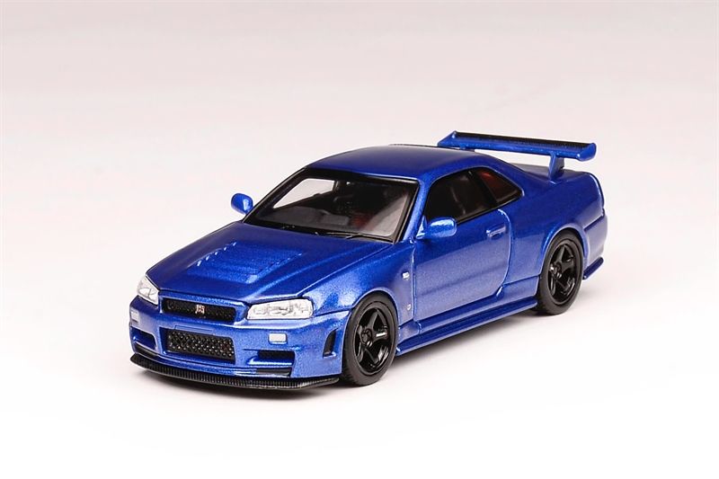  Mô hình xe Nissan NISMO R34 GT-R Z-tune Bayside Blue tỉ lệ 1:64 Motorhelix M63416 