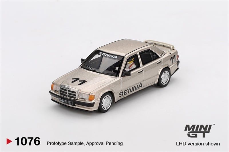  Mô hình xe Mercedes-Benz 190 E 2.3-16 #11 Ayrton Senna 1984 Nürburgring Race of Champions w/ Figure tỉ lệ 1:64 MiniGT MGT01076 NO CHASE 