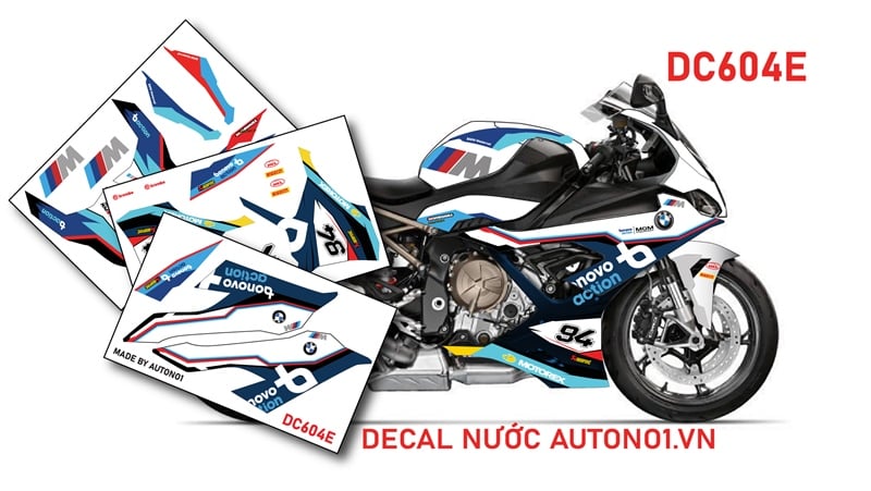  Decal nước tem trùm độ BMW S1000RR Bonovo Action 1:12 Autono1 DC604e 