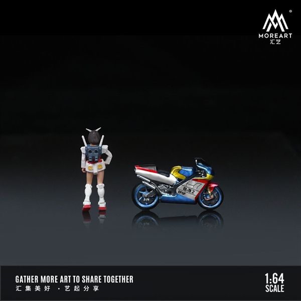  Mô hình set Honda Mech Girl Motorcycle Doll Set tỉ lệ 1:64 MoreArt MO222109 