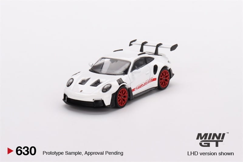  Mô hình xe ô tô Porsche 911 (992) GT3 RS White with Pyro Red Accent Package tỉ lệ 1:64 MiniGT MGT00630-CH 