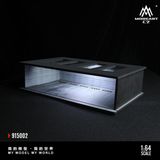  Hộp trưng bày mica mô phỏng bãi đỗ xe trong nhà có đèn sạc type C - Underground packing garage scene 02 tỉ lệ 1:64 MoreArt MO915002 