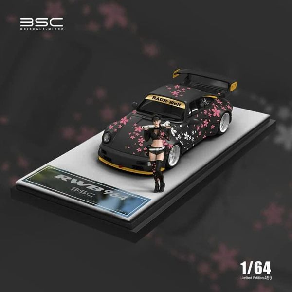  Mô hình xe RWB 964 Black Sakura tỉ lệ 1:64 BSC Models BSC640867 
