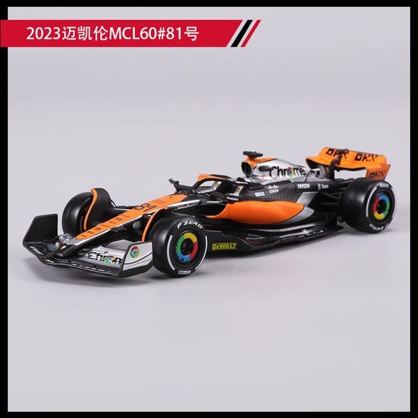  Mô hình xe đua F1 McLaren MCL60 S23 #81 - #4 tỉ lệ 1:43 Bburago OT317 18-38187 