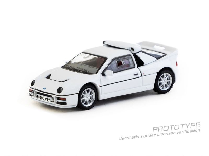  Mô hình xe Ford RS200 - White tháo được nắp máy sau tỉ lệ 1:64 Tarmac works T64P-001-WH 