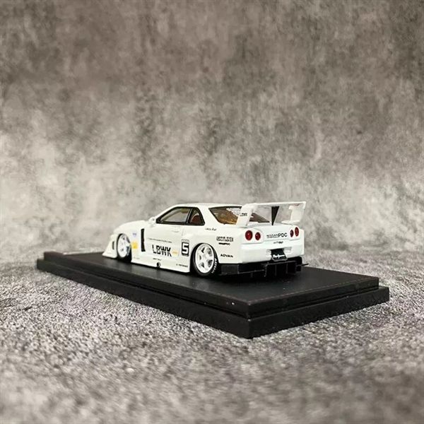  Mô hình xe Nissan Super Silhouette ER34 LBWK White #5 Special Edition LIMITED 500 PCS tỉ lệ 1:64 Street weapon OT64047 