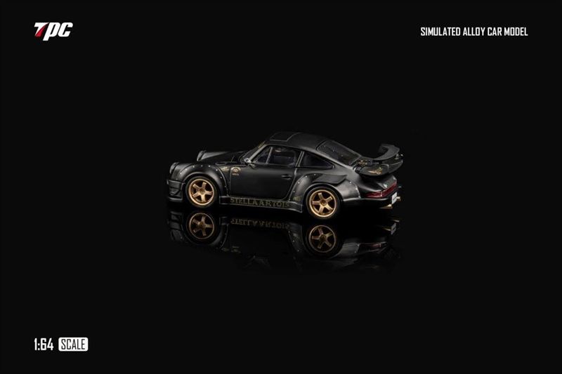  Mô hình xe Porsche RWB 930 Stella Artois - Matte Black tỉ lệ 1:64 TPC OT64276 