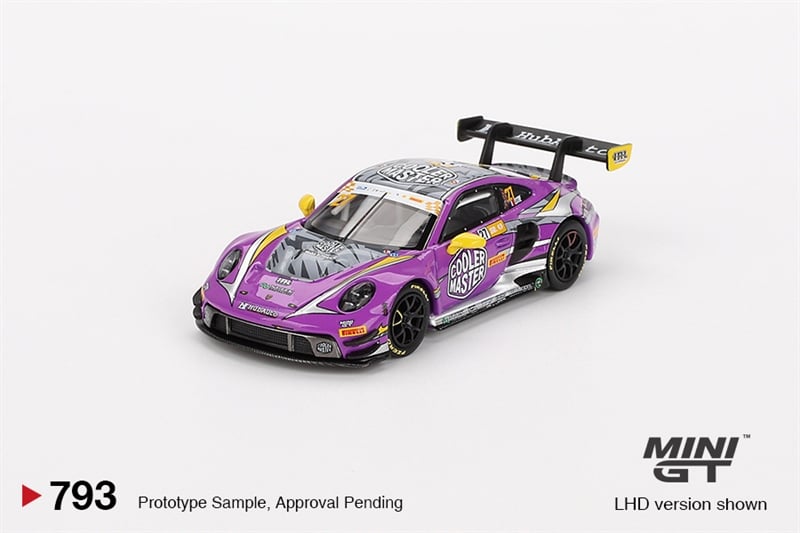  Mô hình xe Porsche 911 GT3 R #27 HubAuto Racing 2023 FIA GT World Cup 70th Macau Grand Prix bản card tỉ lệ 1:64 MiniGT MGT00793 