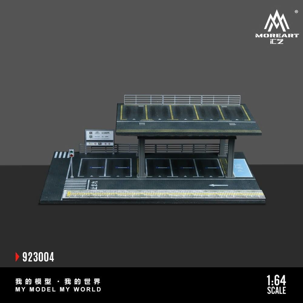  Hộp trưng bày mica mô phỏng bãi đỗ xe có tầng Steel Frame Structure Platform Serie kích thước 30x20x10cm tỉ lệ 1:64 MoreArt MO923003 