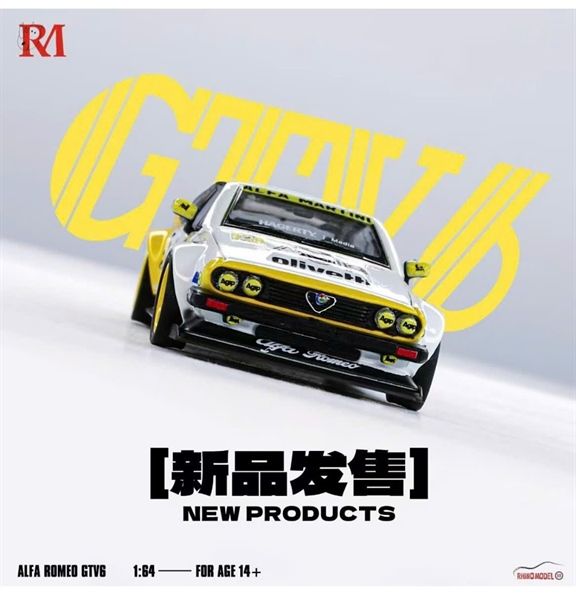  Mô hình xe Alfa Romeo GTV6 tỉ lệ 1:64 Rhino model RM OT64413 