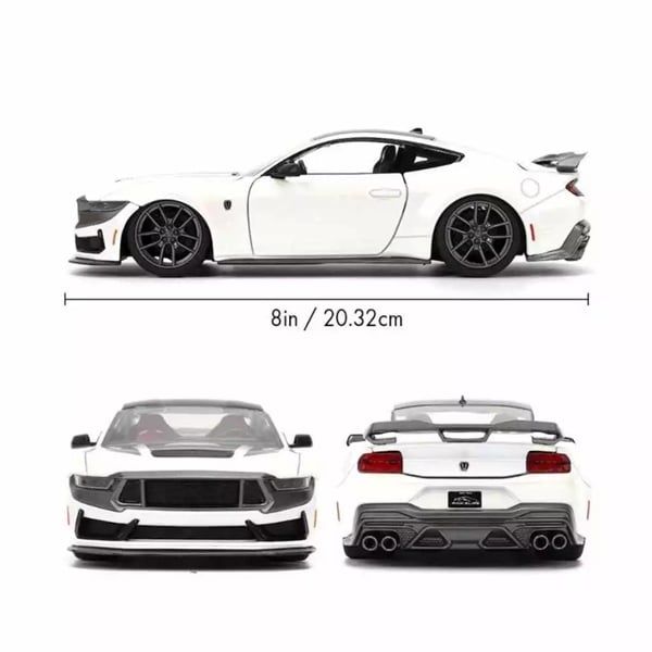  Mô hình xe Ford Mustang Dark Horse white 2024 Pink Slips tỉ lệ 1:24 Jada Toys 35504 