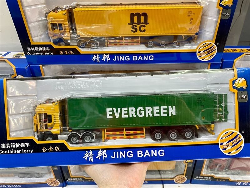  Xe mô hình container chở hàng 1:50 jingbang 7877 