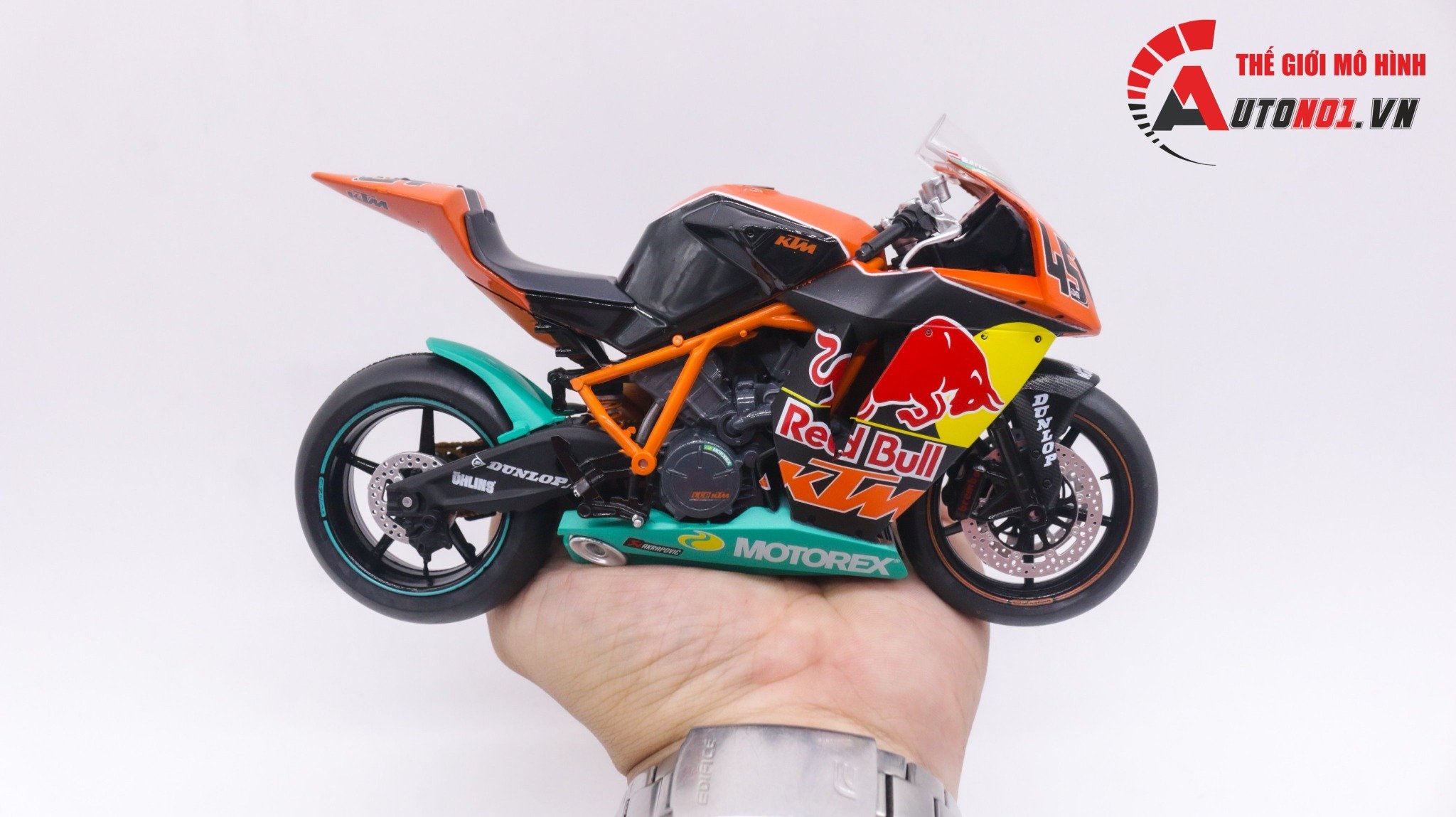  Mô hình xe KTM RC8R 1190 Redbull Martin Bauer 2011 Mô tô GP #45 1:12 Automaxx MT030 