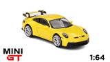  Mô hình xe Porsche 911 (992) GT3 Racing Yellow tỉ lệ 1:64 MiniGT 