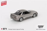  Mô hình xe Nissan Skyline GT-R (R32) Veilside Combat C-I Veilside Combat Grey bản card tỉ lệ 1:64 MiniGT MGT00971 
