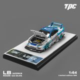  Mô hình xe Nissan S15 Auto Finesse Right Handle Liberty Walk LBWK blue tỉ lệ 1:64 TPC model TPC646010 