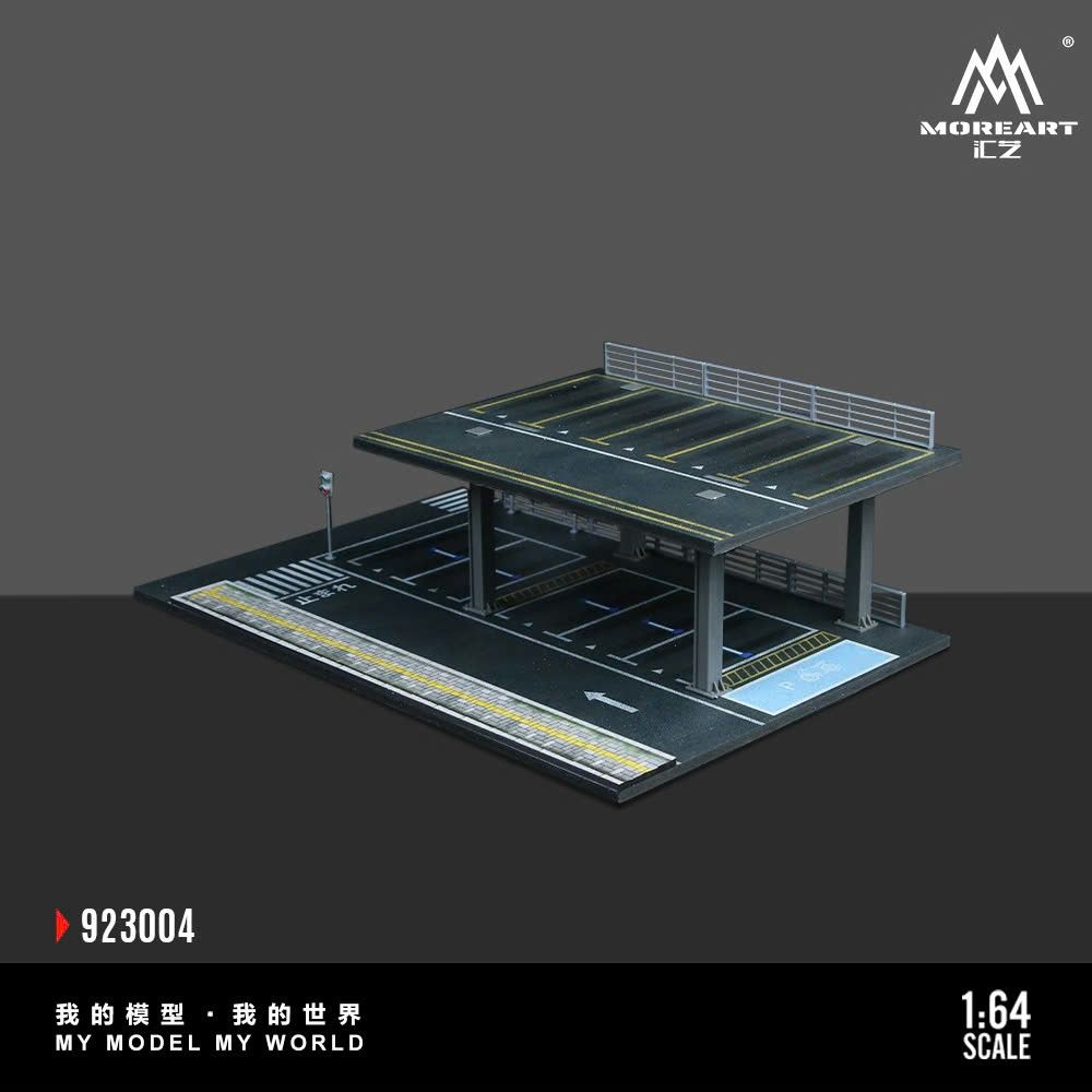 Hộp trưng bày mica mô phỏng bãi đỗ xe có tầng Steel Frame Structure Platform Serie kích thước 30x20x10cm tỉ lệ 1:64 MoreArt MO923003 