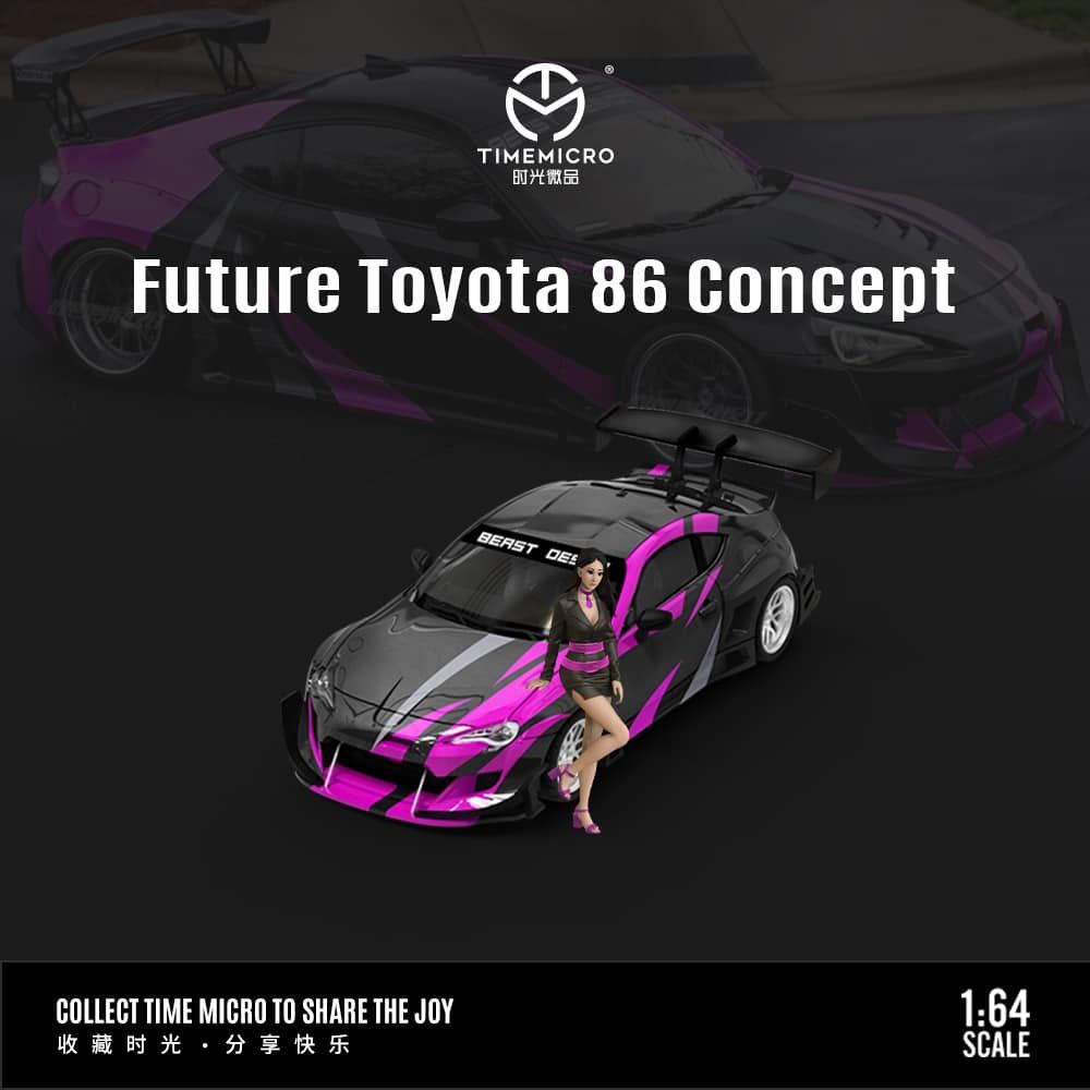  Mô hình xe Toyota 86 Black Purple Future concept limited edtion 999pcs tỉ lệ 1:64 Time micro TM642316 