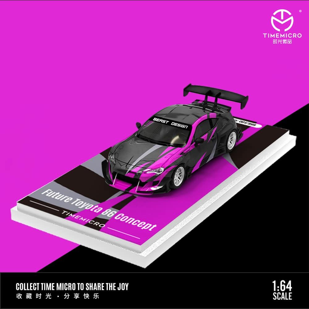  Mô hình xe Toyota 86 Black Purple Future concept limited edtion 999pcs tỉ lệ 1:64 Time micro TM642316 