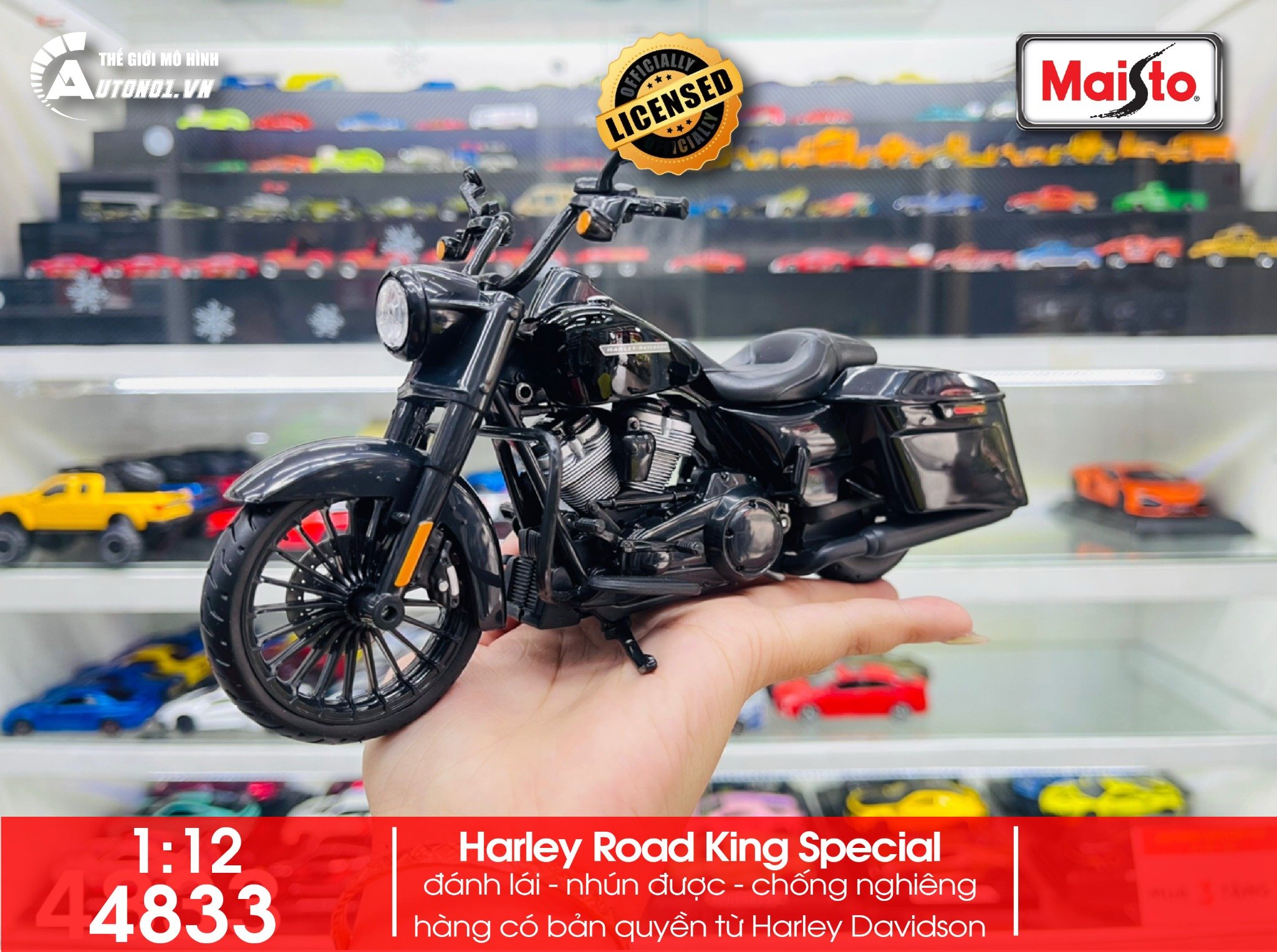  Mô hình xe Harley Davidson road king special 1:12 maisto 32336 MT12013 