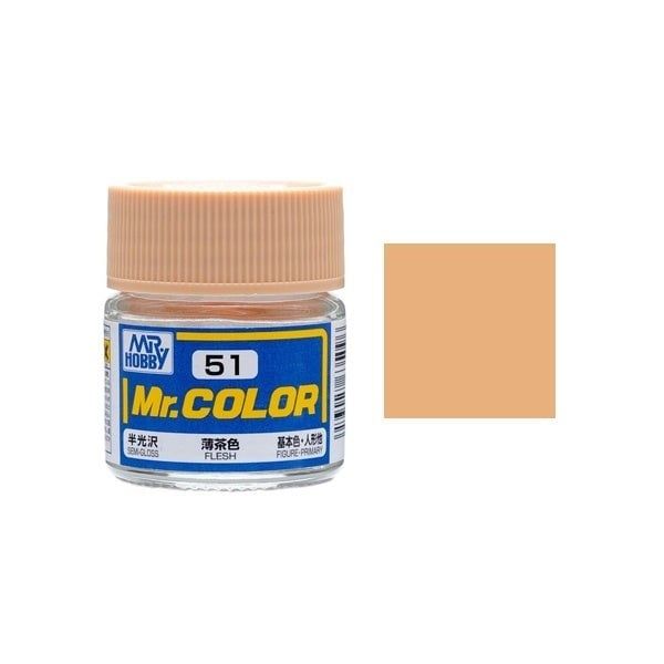  Lacquer C51 Flesh (Semi-Gloss) sơn mô hình 10ml Mr.Hobby C51 