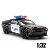  Mô hình xe ô tô Police Dodge Challenger Hellcat tỉ lệ 1:32 Alloy Car OT256 