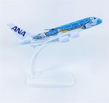  Mô hình máy bay ANA Blue Turtle Kai A380 có đế 16cm MB16210 