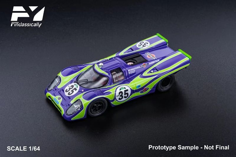  Mô Hinh xe Porsche 917K No.2 Yellow 2nd Kyalami 9H 1970 J.Siffert - K. Ahrens tỉ lệ 1:64 Findassically OT64446 