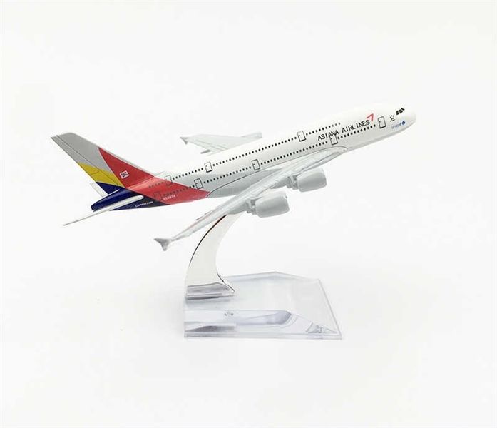  Mô hình máy bay Hàn Quốc Asiana Airlines Airbus A380 16cm MB16104 