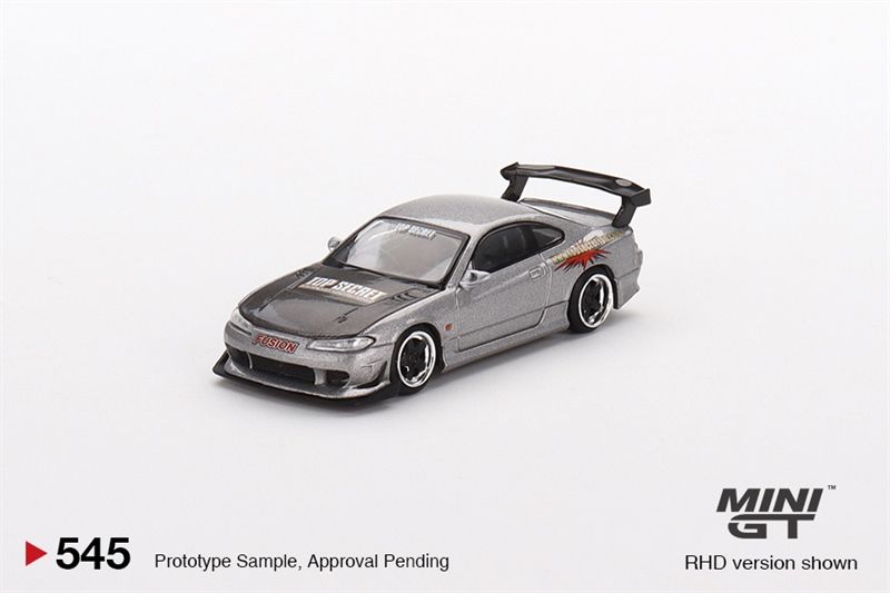  Mô hình xe Nissan Silvia Top Secret (S15) Silver Red tỉ lệ 1:64 MiniGT MGT00545-CH 