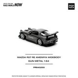  Mô hình xe Mazda RX-7 Re-Amemiya - Gun metal tỉ lệ 1:64 Poprace PR640255 