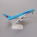  Mô hình máy bay Korean Airlines Blue Airbus A380 20cm MB20027 