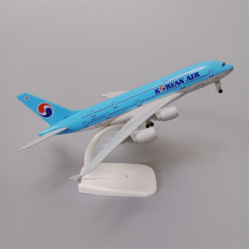  Mô hình máy bay Korean Airlines Blue Airbus A380 20cm MB20027 