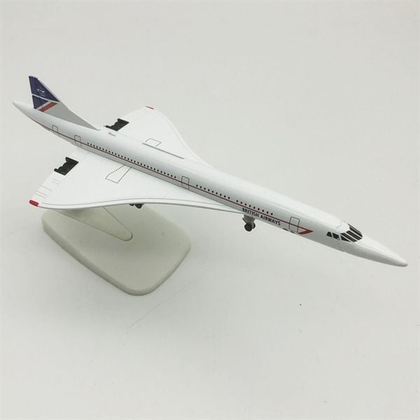  Mô hình máy bay phản lực Concorde British Airway có bánh xe kích thước 20cm MB20132 
