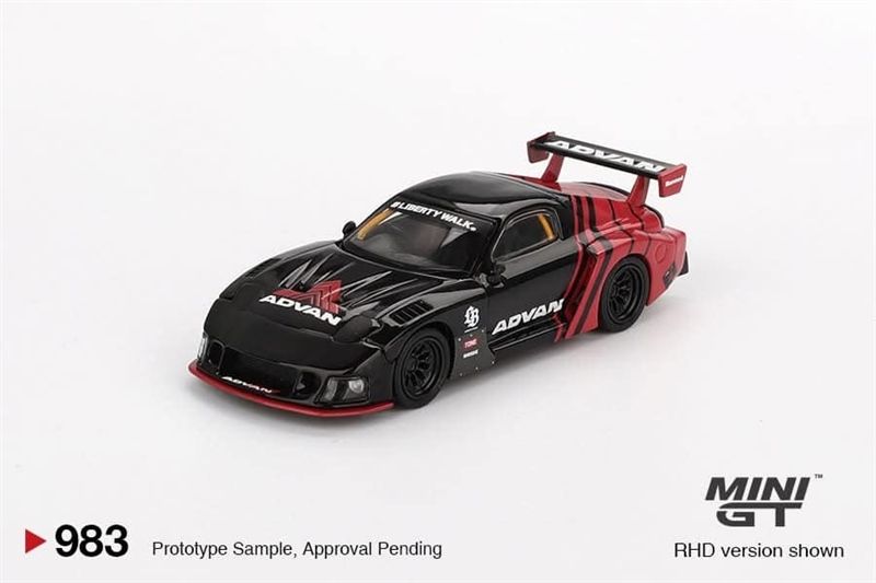  Mô hình xe Mazda RX-7 LB-Super Silhouette Advan tỉ lệ 1:64 MINIGT MGT00983-CH 