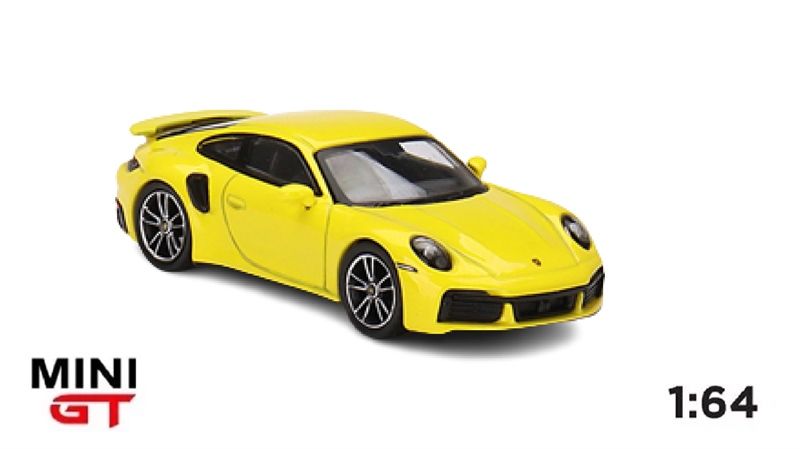  Mô hình xe Porsche 911 Turbo S Racing Yellow tỉ lệ 1:64 MiniGT 