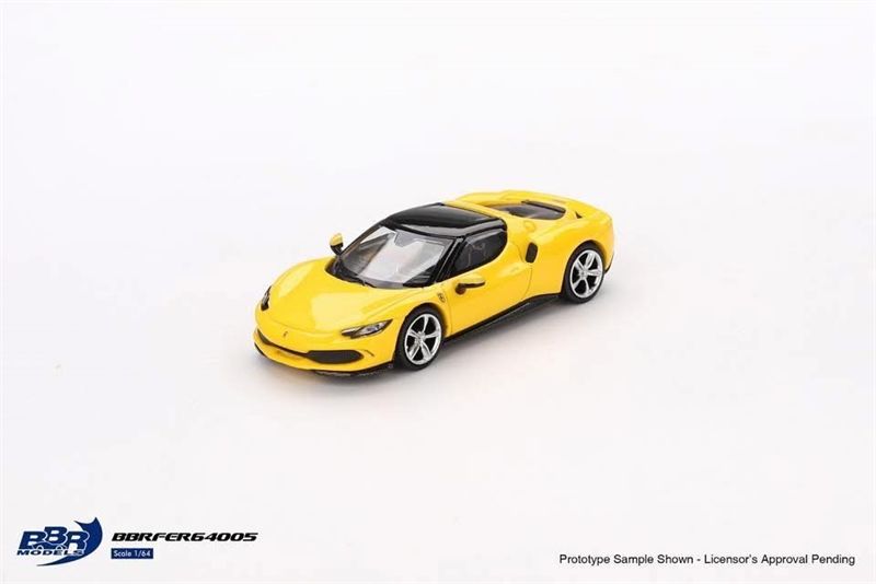  Mô hình xe Ferrari 296 GTB Giallo Modena tỉ lệ 1:64 BBR model BBRFER64005 
