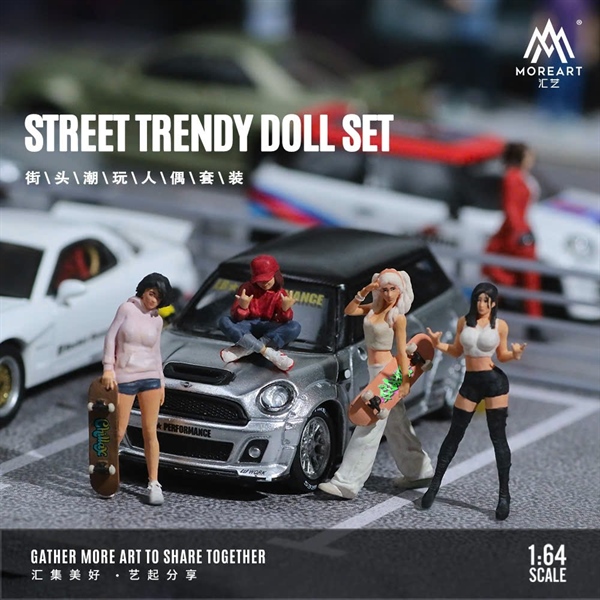  Mô hình nhân vật 4 figure Street Trendy Fashion Action tỉ lệ 1:64 More Art MO223030 