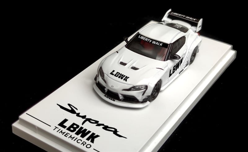  Mô hình xe Toyota Supra LBWK Liberty Walk white tỉ lệ 1:64 Time micro TM641202 
