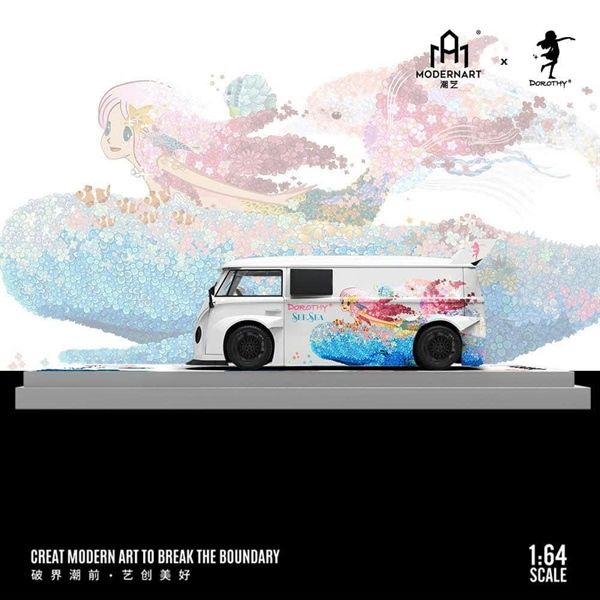  Mô hình xe Volkswagen T1 Van Dorothy Ocean tỉ lệ 1:64 Modern Art MD642941 