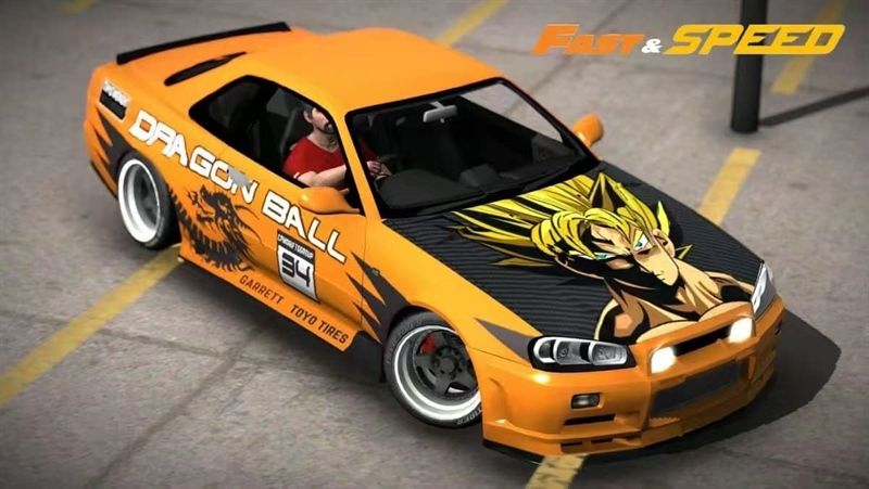  Mô hình xe Nissan Skyline R34, GT-R 5th generation BNR34 tỉ lệ 1:64 Fast Speed OT64242 