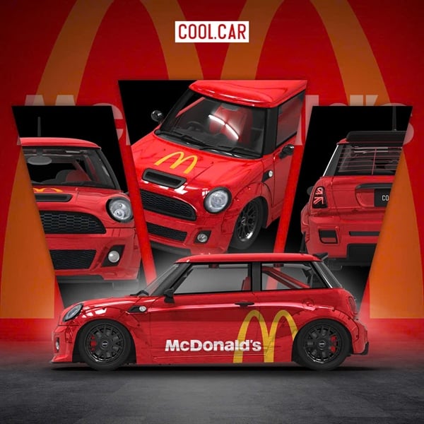  Mô hình xe Mini Cooper Mc Donald's limited to 500 tỉ lệ 1:64 Cool Car CC643639 