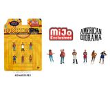  Set mô hình 6 nhân vật bán đồ ăn Foodie bằng kim loại tỉ lệ 1:64 American Diorama - Mijio AD-64531MJ 