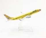  Mô hình máy bay Thailand Nok Boeing B737 HS-DJJ Yellow 16cm MB16057 