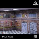  Mô hình trưng bày mô phỏng Car Repair Shop Model C tỉ lệ 1:64 More Art MO916004 