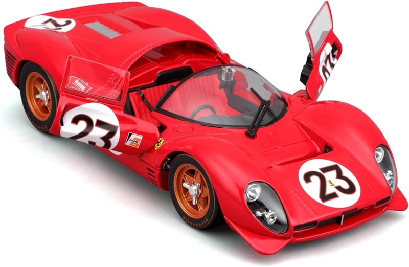  Mô hình xe Ferrari Daytona 330 P4 racing #23 - full kính - mở được 2 cửa tỉ lệ 1:24 Bburago 18-26310 OT24058 