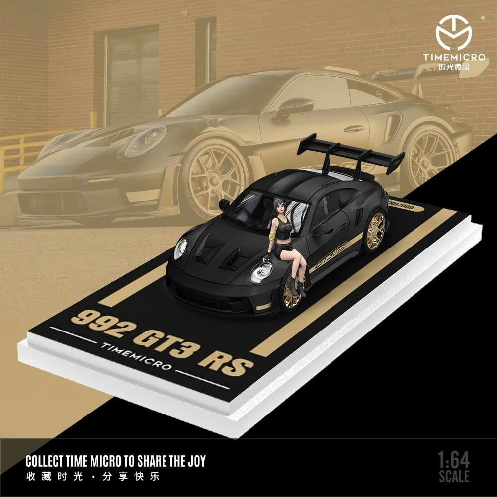  Mô hình xe Porsche GT3 RS black gold tỉ lệ 1:64 Time micro TM644634 